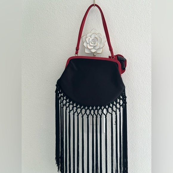 Moschino vintage fringes bag excellent condition embroidery & leather to die4🔝 - Picture 2 of 10